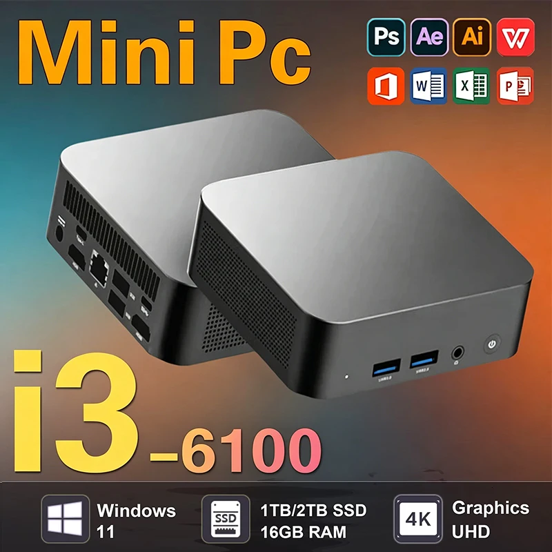 Pc Gaming Laptop - 2026 Mini PC Intel Core i3-6100