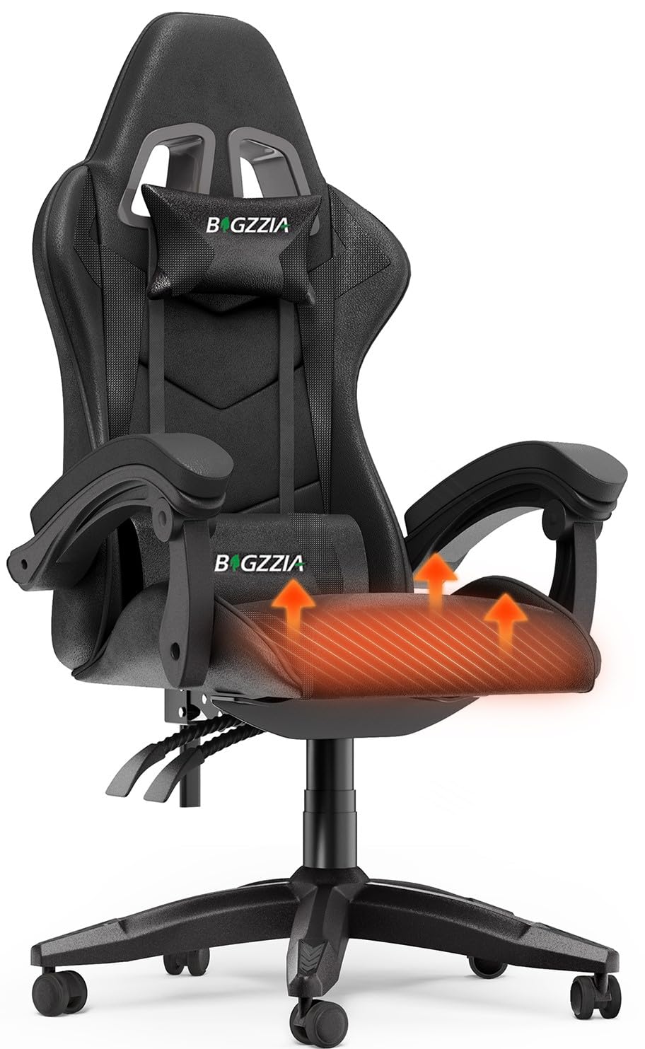 Gaming Chair Lumbar Pillow - Gaming Chair with Heated Cushion, Ergonomic