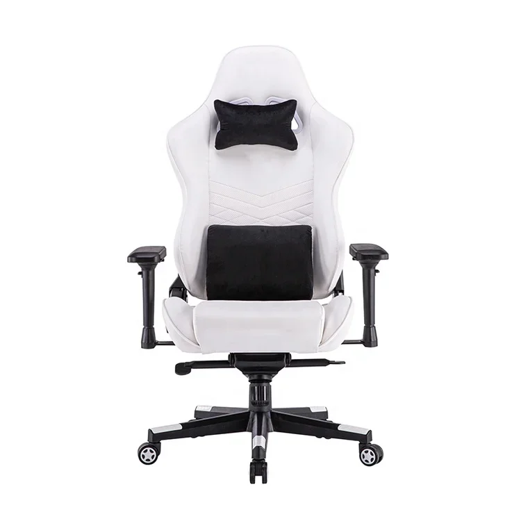 Gaming Chair Lumbar Pillow - # Premium White PU Gaming Chair