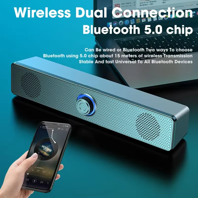 Pc Gaming Laptop - 4D Surround Soundbar Bluetooth 5.0 Wired