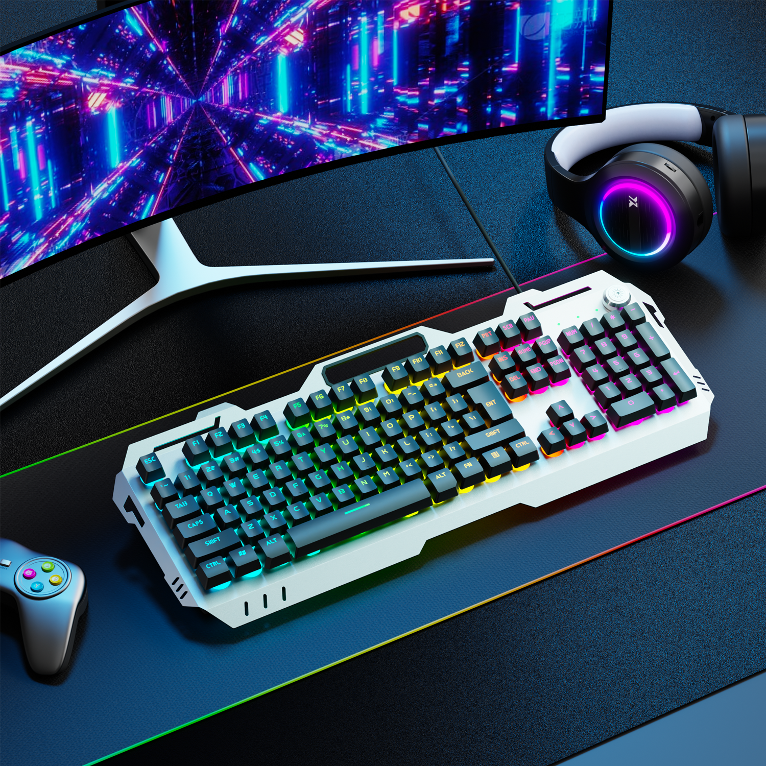 Pc Gaming Laptop - EWEADN Silent Gaming Keyboard, 104 Keys