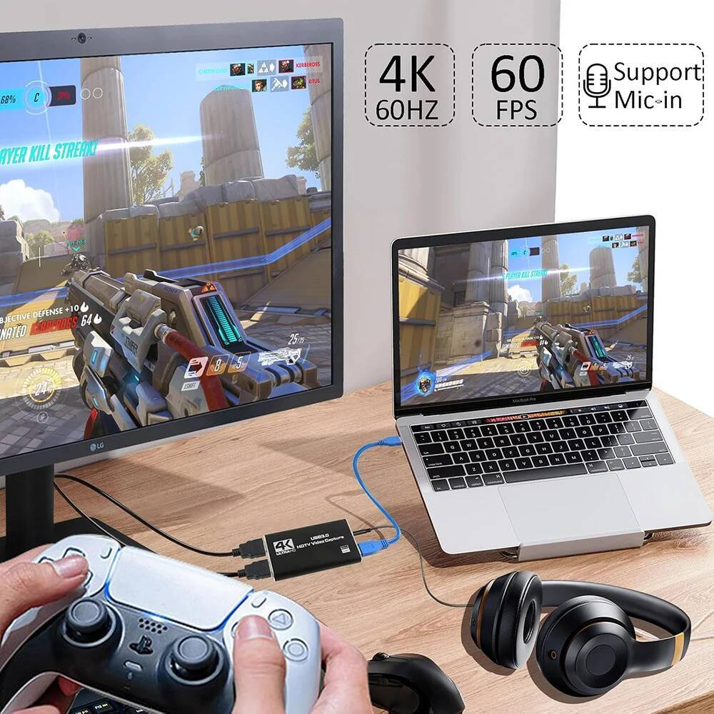 4K HDMI-Compatible to USB 3.0  - مراجعة Pc Gaming Game وسعره