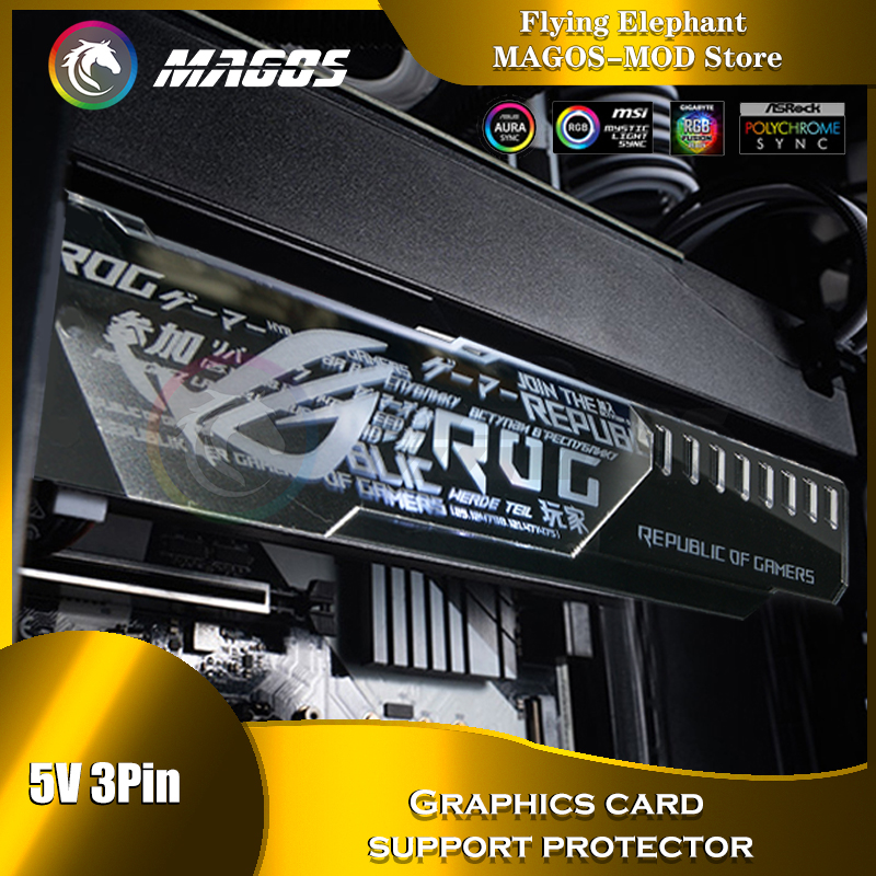 GPU Holder ARGB Silver Mirror  - مراجعة Pc Gaming Msi وسعره