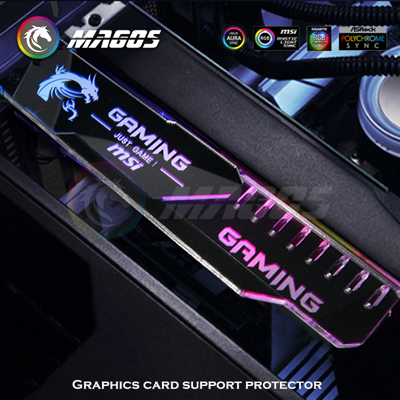 GPU Holder ARGB Silver Mirror  - مراجعة Pc Gaming Msi وسعره