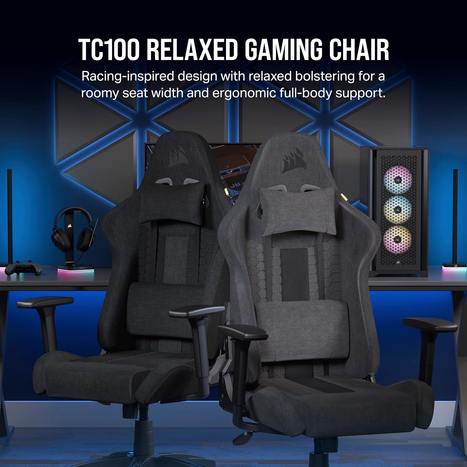 Gaming Chair Fabric Racing Des - مراجعة Gaming Chair Lumbar Pillow وسعره