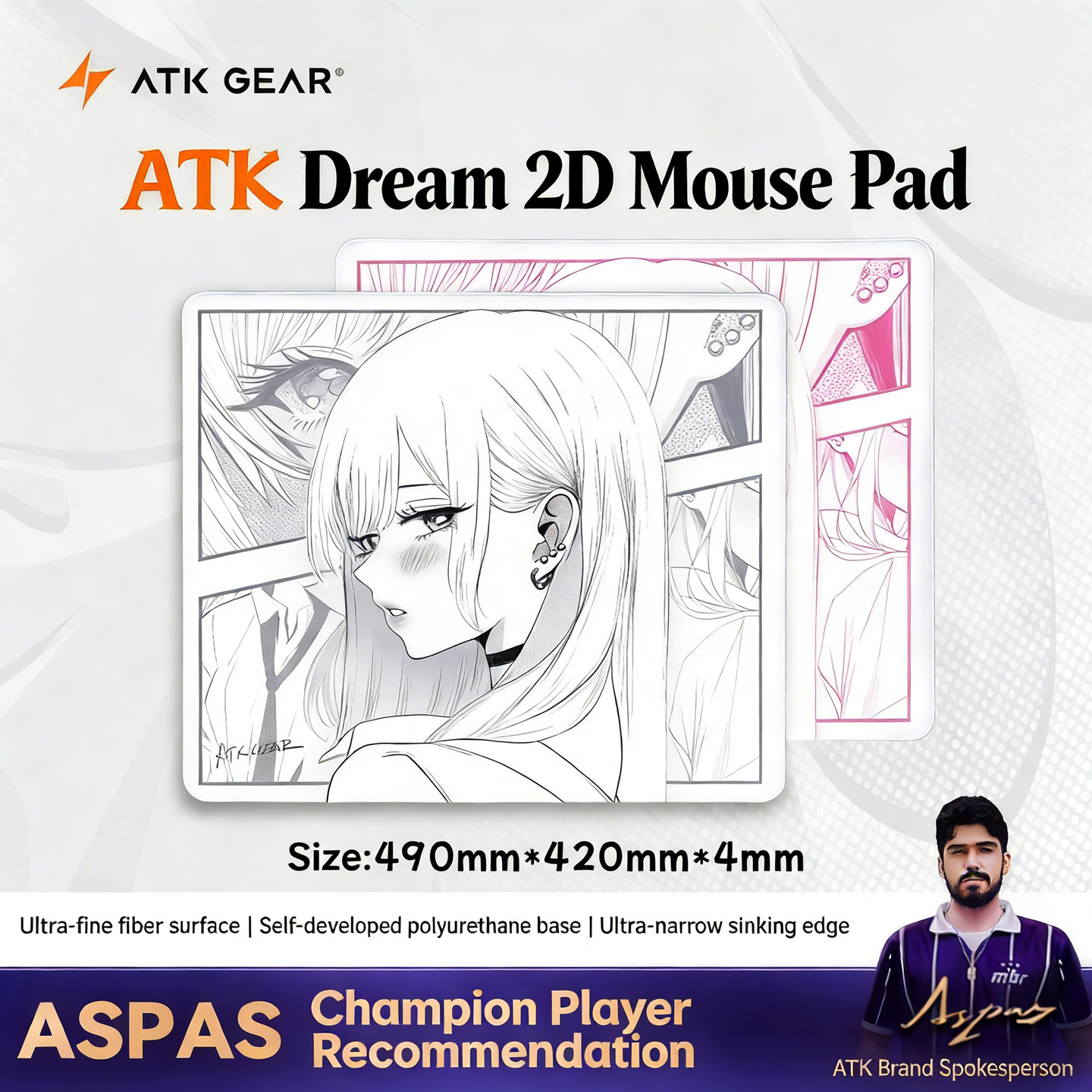 ATK Dream Anime Style Mouse Pa - مراجعة Pc Gaming Valorant وسعره
