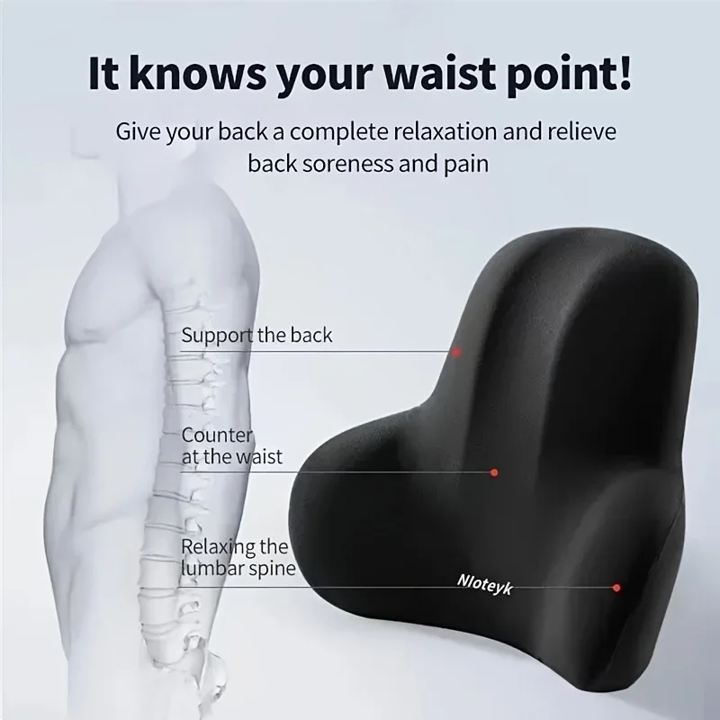 1pc Memory Foam Lumbar Cushion - مراجعة Gaming Chair Lumbar Pillow وسعره