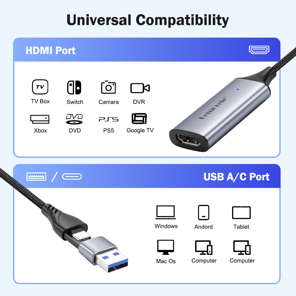 Lemorele USB 2.0 Video Capture - مراجعة Pc Gaming Game وسعره