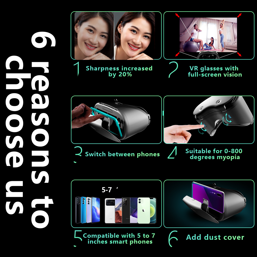 3D Virtual Reality VR Glasses  - مراجعة Vr Headset Pc وسعره