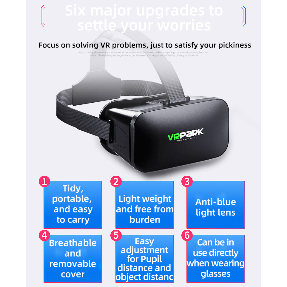 VR Glasses 3D Virtual Reality  - مراجعة Vr Headset Pc وسعره