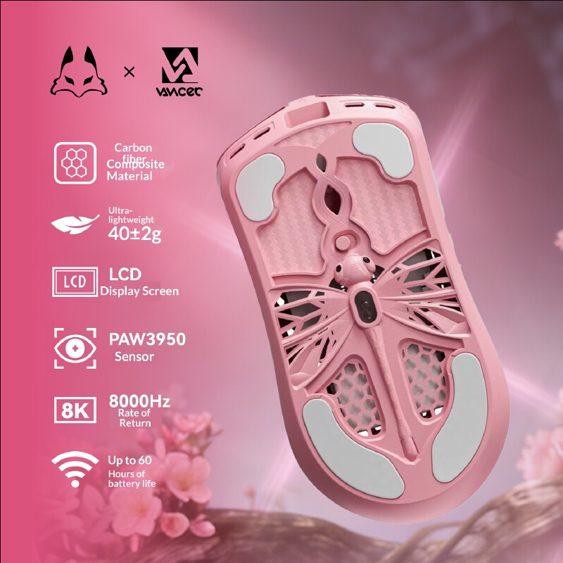 Vancer Akitsu Pink Carbon Fibe - مراجعة Pc Gaming Valorant وسعره