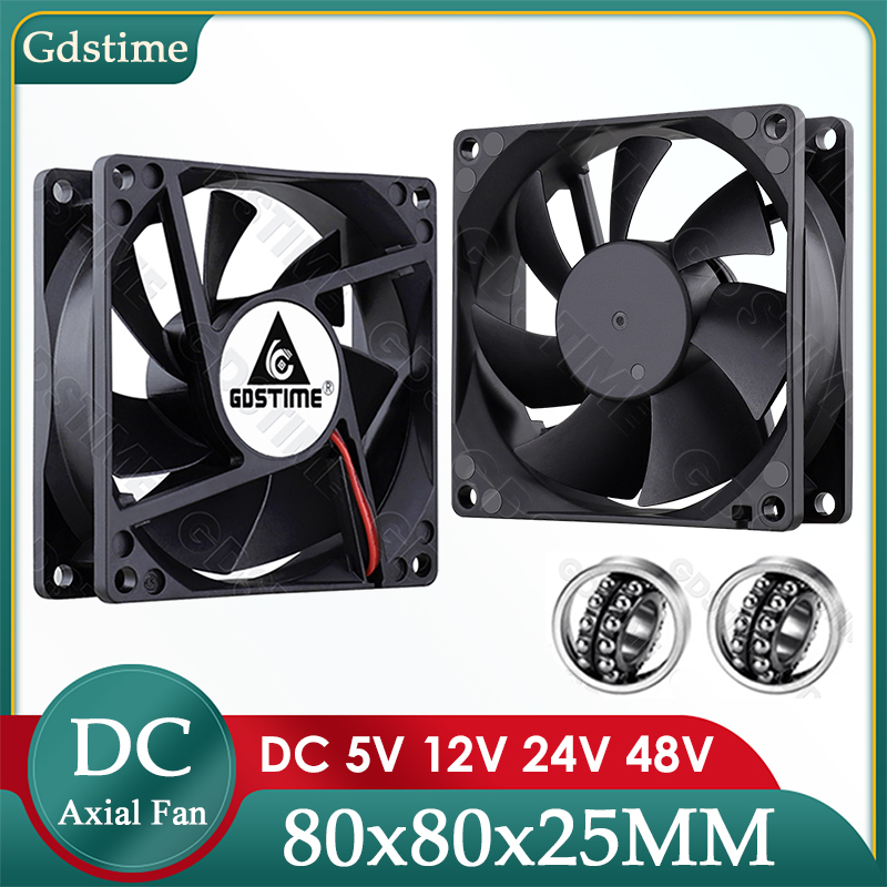 Gdstime DC 5V 12V 24V Fan 80mm - مراجعة Pc Case Fan وسعره