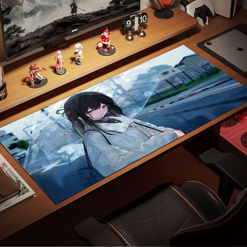900x400mm Rainy City Anime Gir - مراجعة Pc Gaming Umbrella وسعره