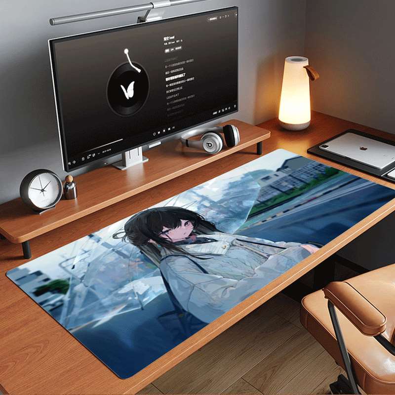900x400mm Rainy City Anime Gir - مراجعة Pc Gaming Umbrella وسعره