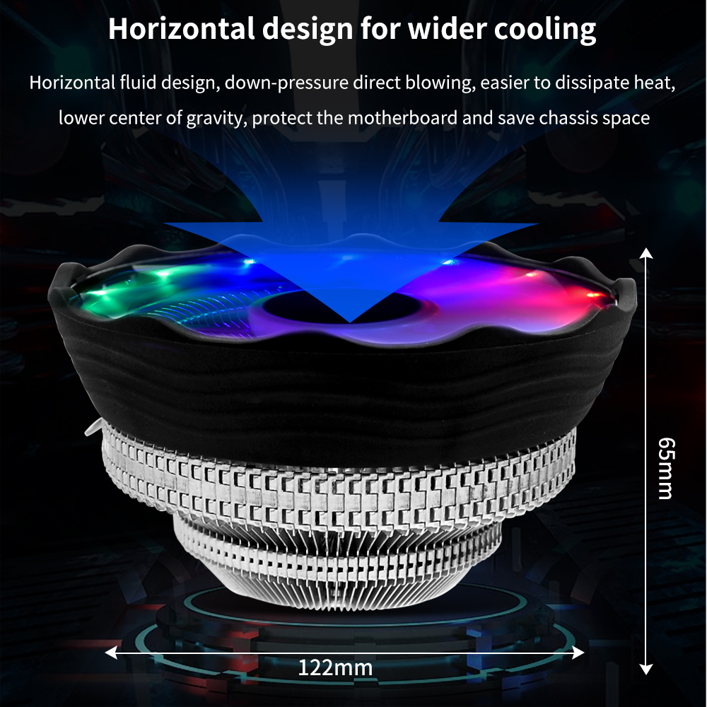 TISHRIC CPU Cooler Fan RGB PWM - مراجعة Pc Case Fan وسعره