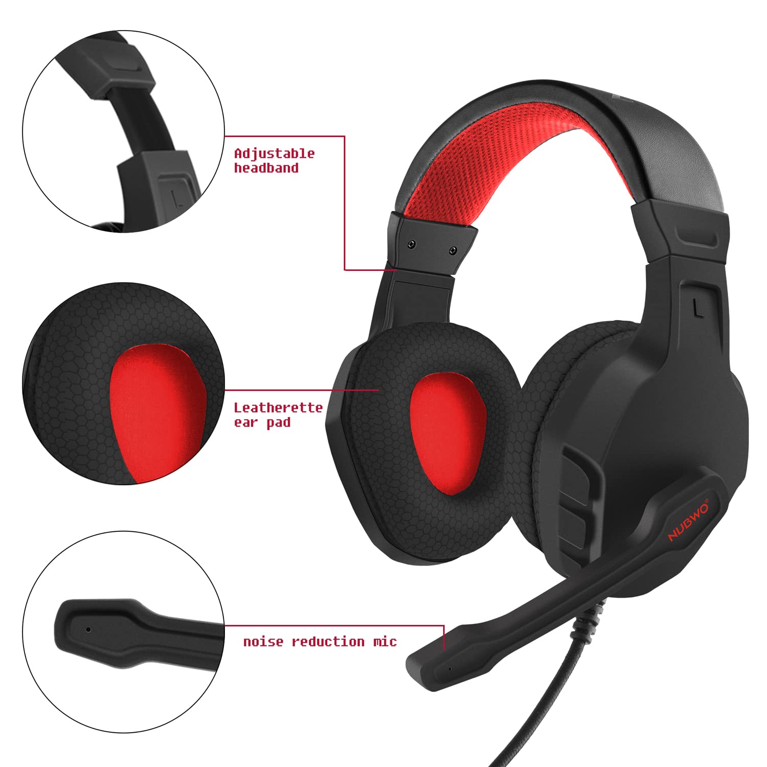 NUBWO U3 Headphones Gaming Hea - مراجعة Pc Gaming Xbox Controller وسعره