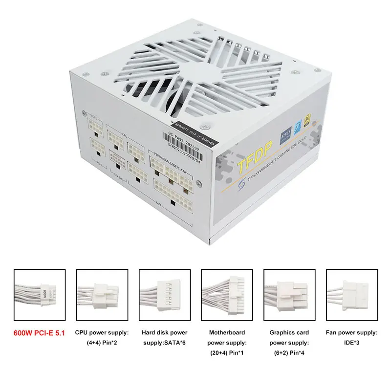 White 750w 850w 1000W 1200W Wa - مراجعة Atx Power Supply وسعره