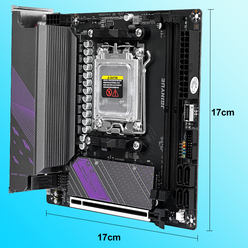 JGINYUE B650i Night Devil Main - مراجعة Pc Gaming Itx وسعره