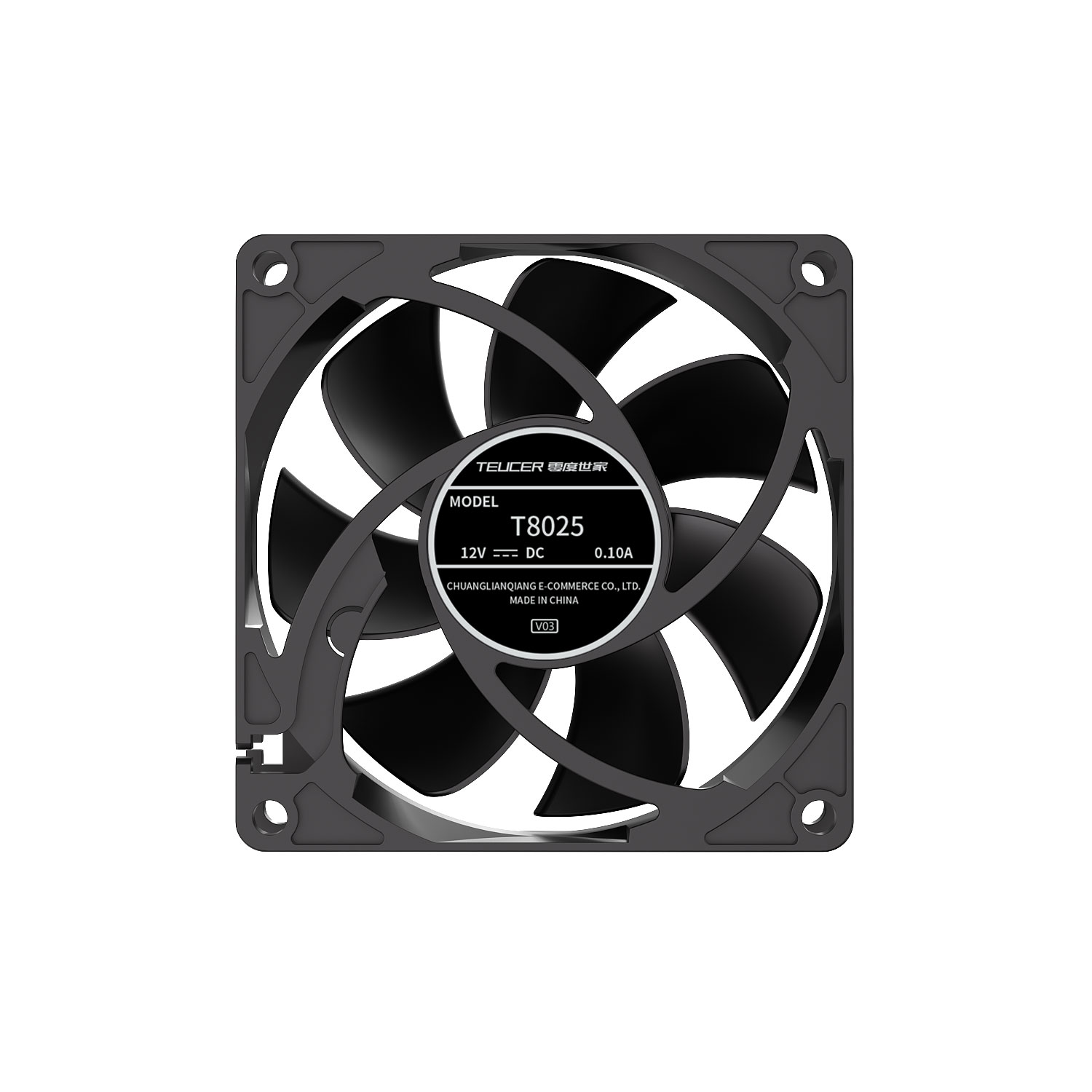 Teucer 8025 PC Case Fan 12V  B - مراجعة Pc Case Fan وسعره