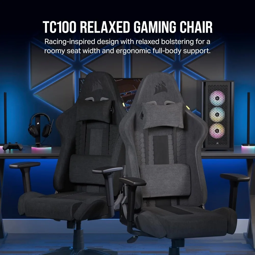 tc100 relaxed gaming chair fab - مراجعة Gaming Chair Lumbar Pillow وسعره