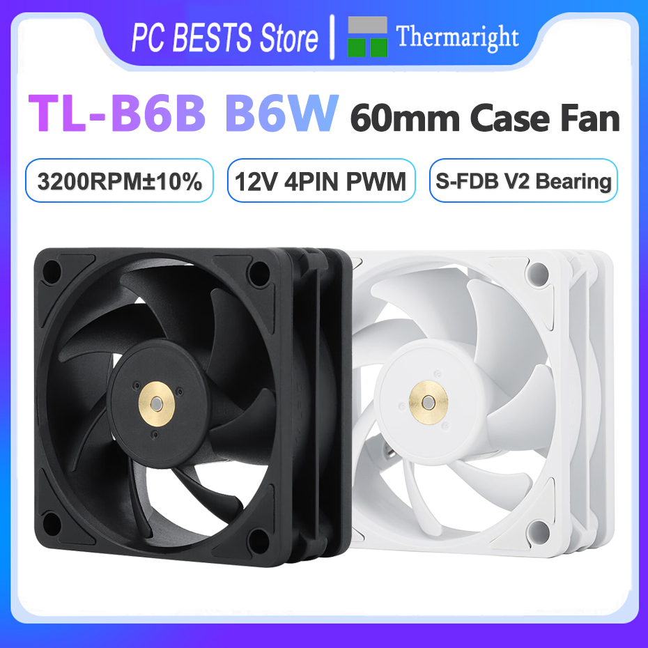 Thermalright TL-B6B B6W 60mm C - مراجعة Pc Case Fan وسعره