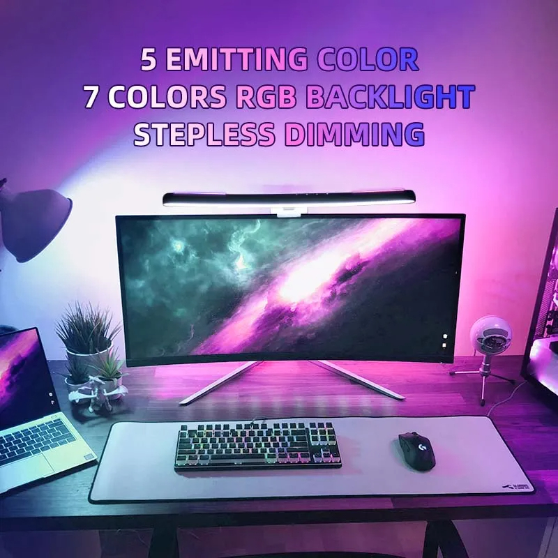 Curved LED Monitor Light Bar U - مراجعة Pc Gaming Laptop وسعره
